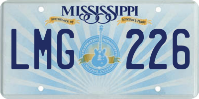 MS license plate LMG226