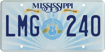 MS license plate LMG240