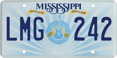 MS license plate LMG242