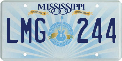 MS license plate LMG244