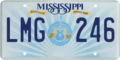 MS license plate LMG246