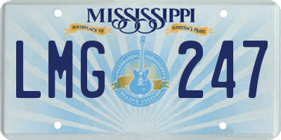 MS license plate LMG247