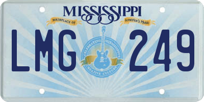 MS license plate LMG249