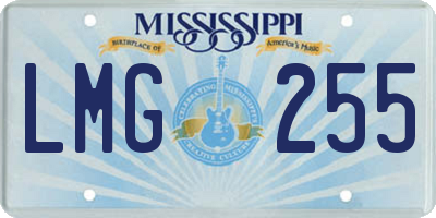 MS license plate LMG255