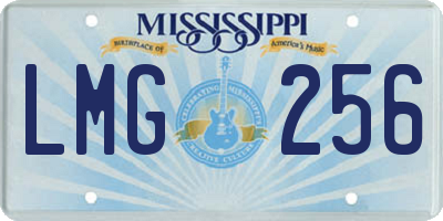 MS license plate LMG256