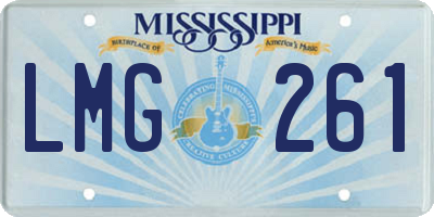MS license plate LMG261