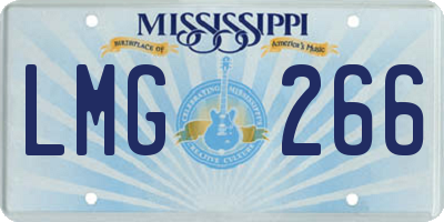 MS license plate LMG266