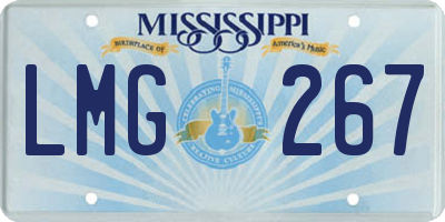 MS license plate LMG267