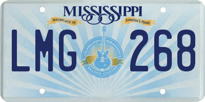 MS license plate LMG268