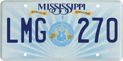 MS license plate LMG270