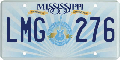 MS license plate LMG276