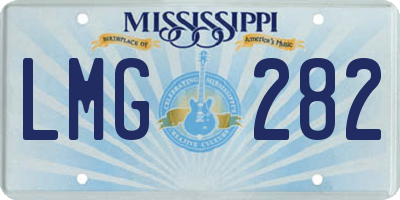 MS license plate LMG282
