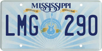 MS license plate LMG290