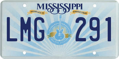 MS license plate LMG291