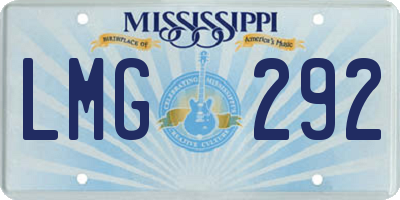 MS license plate LMG292