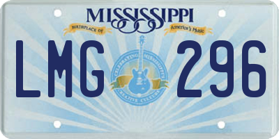 MS license plate LMG296