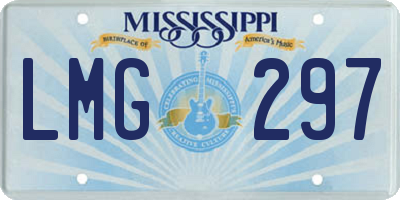 MS license plate LMG297
