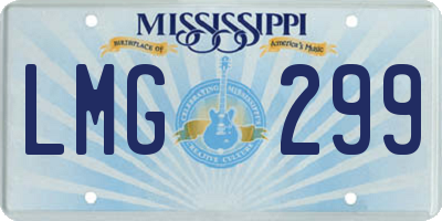 MS license plate LMG299
