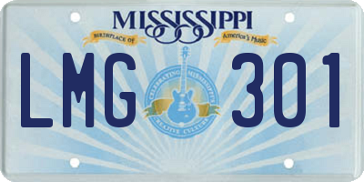 MS license plate LMG301