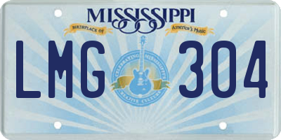 MS license plate LMG304