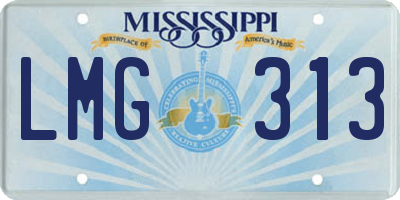 MS license plate LMG313