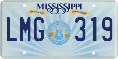 MS license plate LMG319