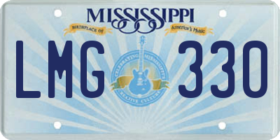 MS license plate LMG330