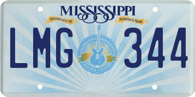 MS license plate LMG344