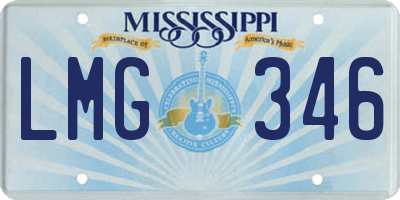MS license plate LMG346