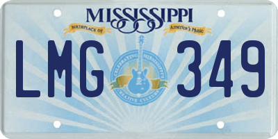 MS license plate LMG349