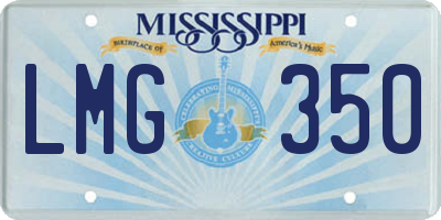 MS license plate LMG350