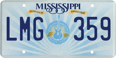 MS license plate LMG359