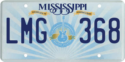 MS license plate LMG368