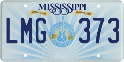 MS license plate LMG373