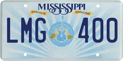 MS license plate LMG400