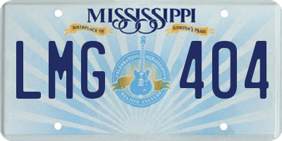 MS license plate LMG404