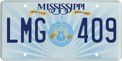 MS license plate LMG409
