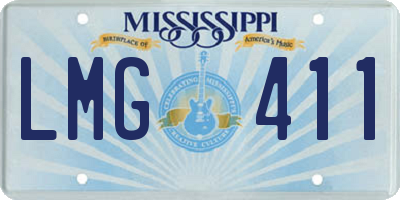 MS license plate LMG411