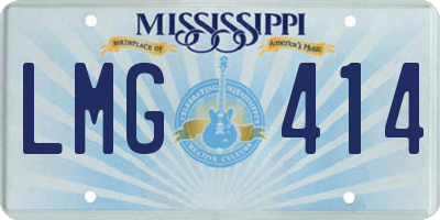 MS license plate LMG414