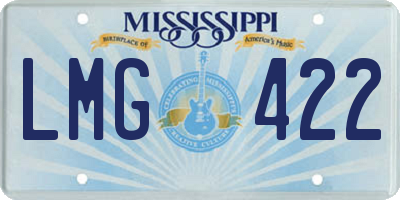 MS license plate LMG422
