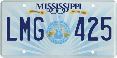 MS license plate LMG425