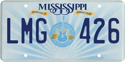 MS license plate LMG426