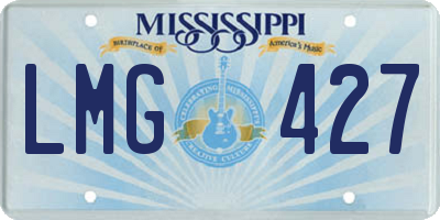 MS license plate LMG427