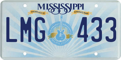 MS license plate LMG433