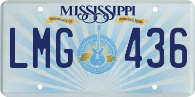 MS license plate LMG436