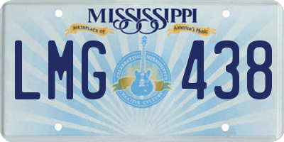 MS license plate LMG438