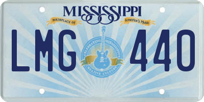 MS license plate LMG440