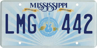 MS license plate LMG442