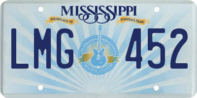 MS license plate LMG452