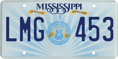 MS license plate LMG453